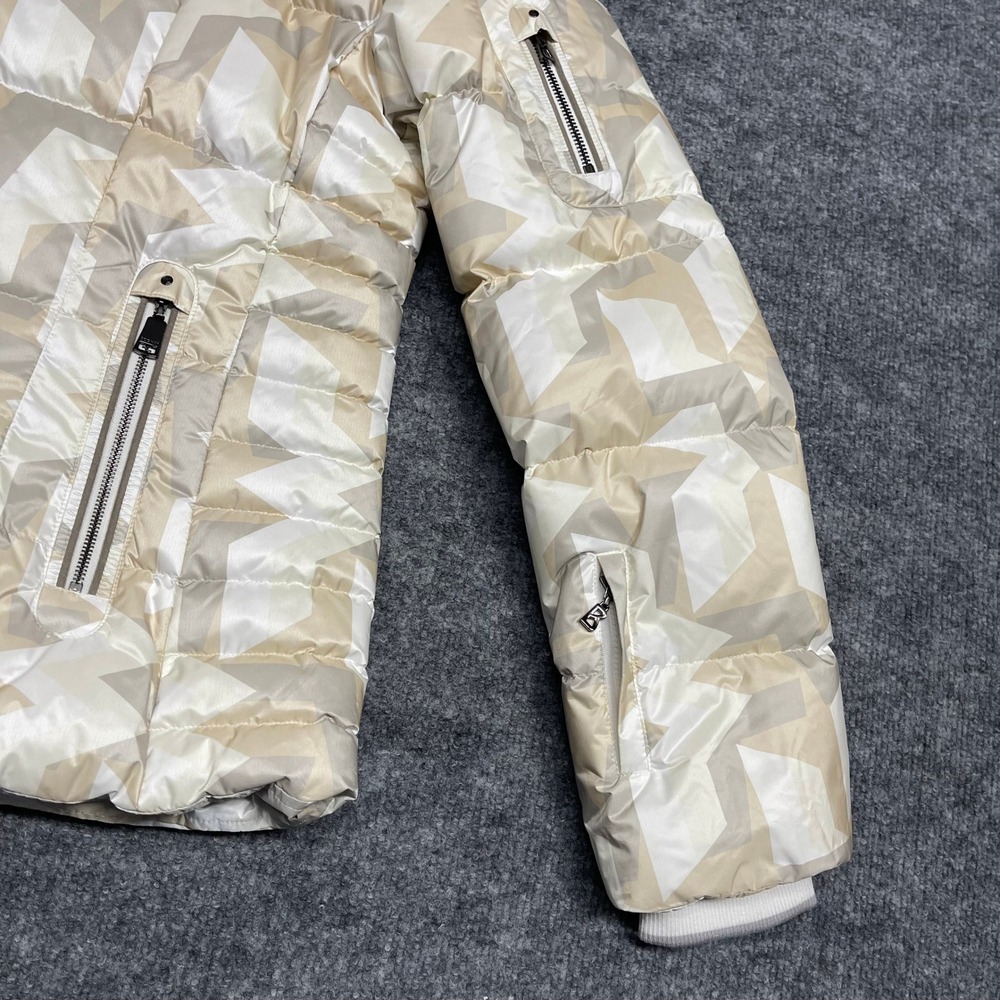 Bogner CARRY-D Jacket Womens XL Beige 750 Down Ski Geometric Luxury Waterproof - Picture 8 of 16